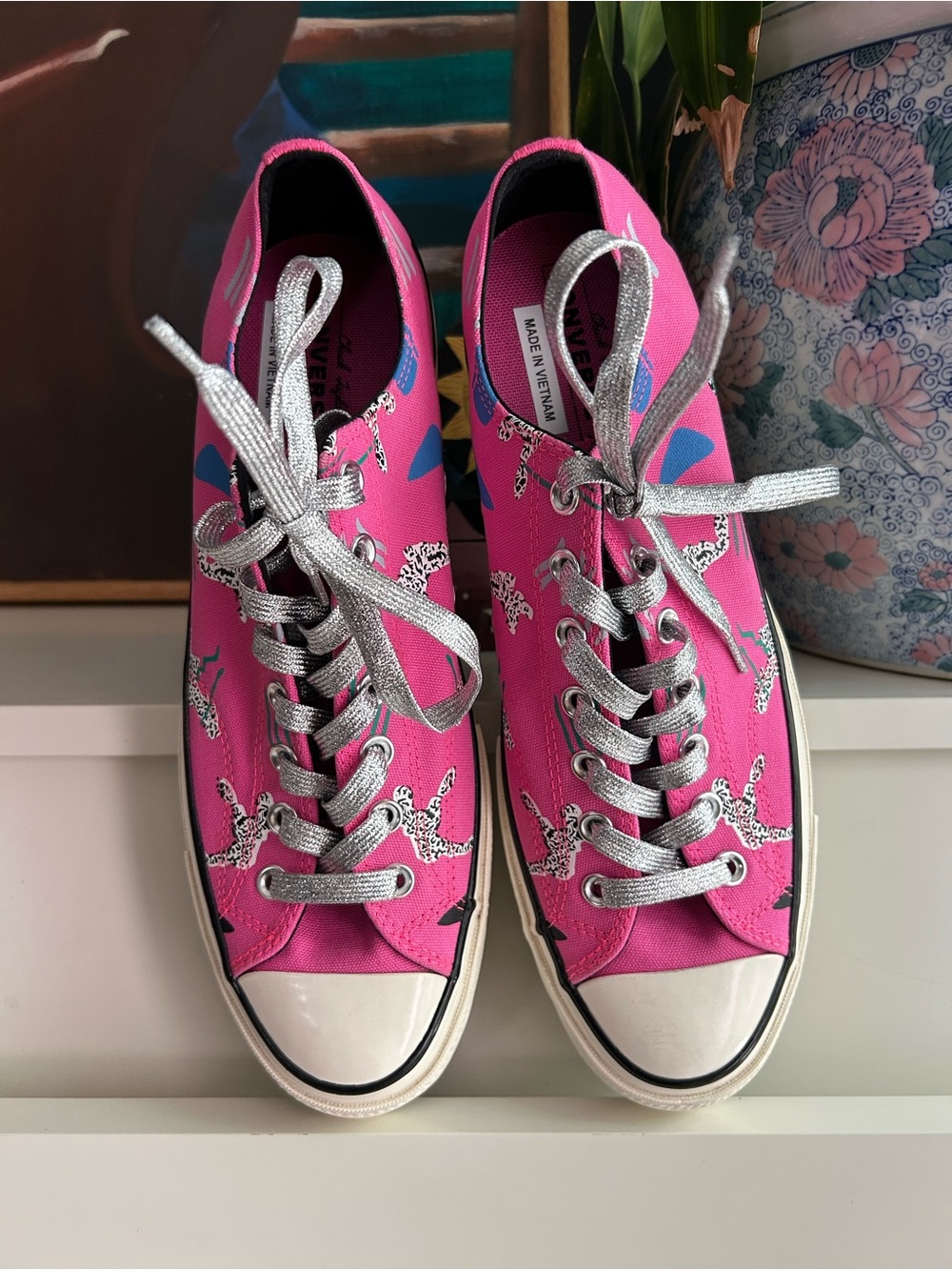 Converse Chuck 70 Pink Leopard Print Low Top Sneakers Unisex Men Women 11.5